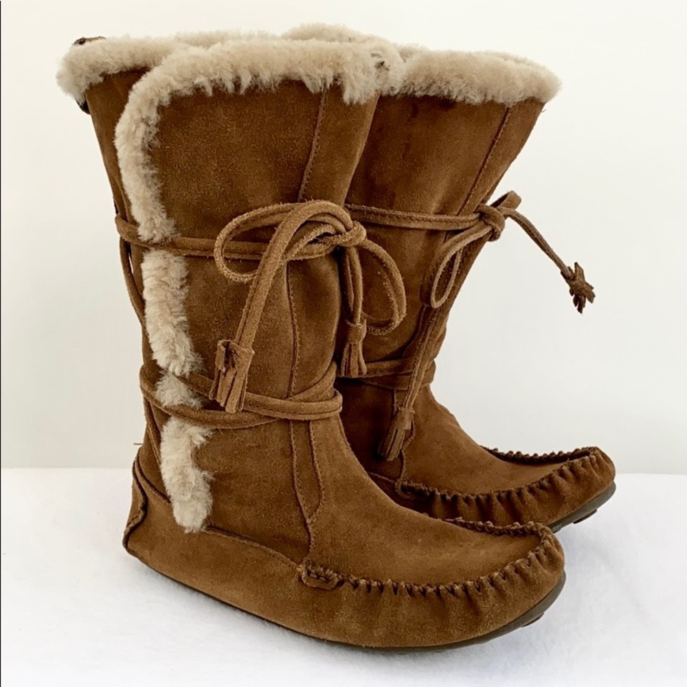 J. Crew Cordova Shearling Boots Worn Once! 7